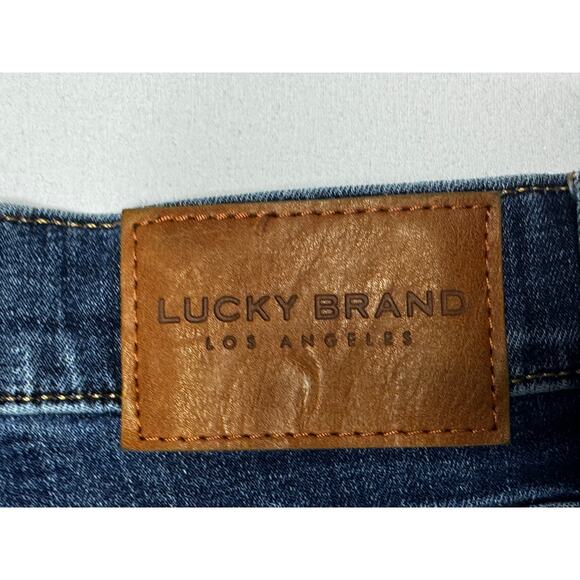 Lucky Brand Men's 410 Athletic Straight Blue Denim Jeans - Size 36x32 (36x31) - Picture 3 of 8